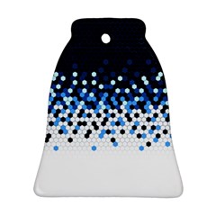 Flat Tech Camouflage Reverse Blue Ornament (bell) by jumpercat