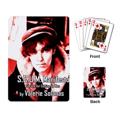 Valerie Solanas Playing Card by Valentinaart