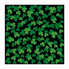 St  Patricks Day Clover Pattern Medium Glasses Cloth by Valentinaart