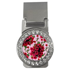 Roses Pink Money Clips (cz)  by snowwhitegirl