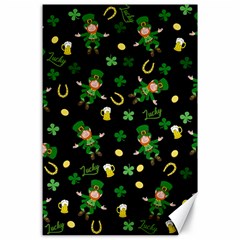 St Patricks Day Pattern Canvas 24  X 36  by Valentinaart