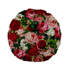 Rose Bushes Standard 15  Premium Round Cushions by snowwhitegirl