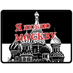 Moscow Double Sided Fleece Blanket (large)  by Valentinaart