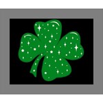 Sparkly Clover Deluxe Canvas 14  x 11  14  x 11  x 1.5  Stretched Canvas