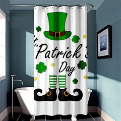 St Patricks Leprechaun Shower Curtain 36  X 72  (stall)  by Valentinaart