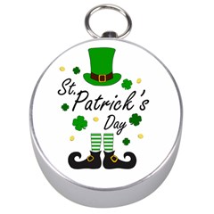 St Patricks Leprechaun Silver Compasses by Valentinaart