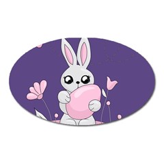 Easter Bunny  Oval Magnet by Valentinaart