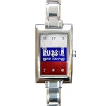 Football World Cup Rectangle Italian Charm Watch Front