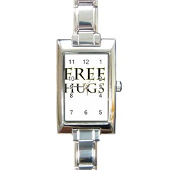 Freehugs Rectangle Italian Charm Watch by cypryanus