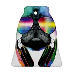 Dj Pug Cool Dog Bell Ornament (two Sides) by alexamerch