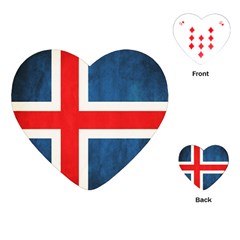 Iceland Flag Playing Cards (heart)  by Valentinaart