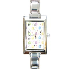 Easter Pattern Rectangle Italian Charm Watch by Valentinaart