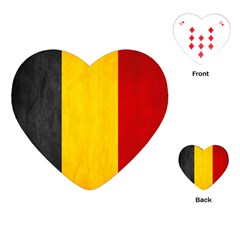 Belgium Flag Playing Cards (heart)  by Valentinaart