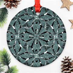 Modern Oriental Ornate Pattern Ornament (round) by dflcprints