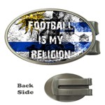 Football is my religion Money Clips (Oval)  Front