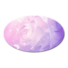 Beautiful Rose, Soft Violet Colors Oval Magnet by FantasyWorld7