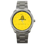 Gadsden Flag Don t tread on me Sport Metal Watch Front