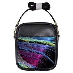 Abstract Satin Girls Sling Bags by Sapixe