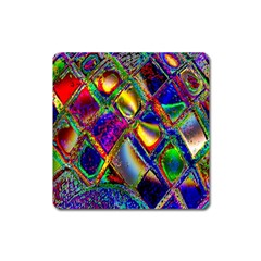 Abstract Digital Art Square Magnet by Sapixe