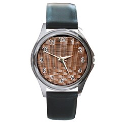 Armchair Folder Canework Braiding Round Metal Watch by Sapixe