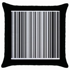 Barcode Pattern Throw Pillow Case (black) by Sapixe