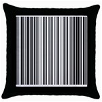 Barcode Pattern Throw Pillow Case (Black) Front