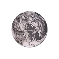 Chinese Dragon Tattoo Magnet 3  (round) by Sapixe