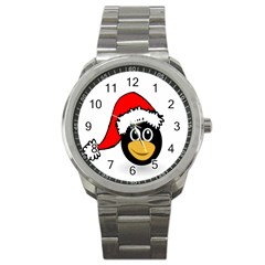 Christmas Animal Clip Art Sport Metal Watch by Sapixe