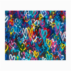 Graffiti Hearts Street Art Spray Paint Rad Small Glasses Cloth by genx