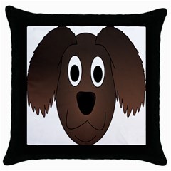 Dog Pup Animal Canine Brown Pet Throw Pillow Case (black) by Nexatart