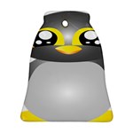 Cute Penguin Animal Bell Ornament (Two Sides) Front