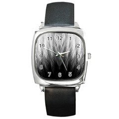 Feather Graphic Design Background Square Metal Watch by Sapixe