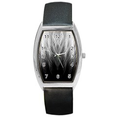 Feather Graphic Design Background Barrel Style Metal Watch by Sapixe