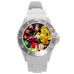 Spooky Attick 1 Round Plastic Sport Watch (l) by bestdesignintheworld