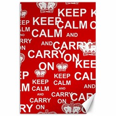 Keep Calm And Carry On Canvas 20  X 30   by Sapixe