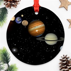 Outer Space Planets Solar System Ornament (round) by Sapixe