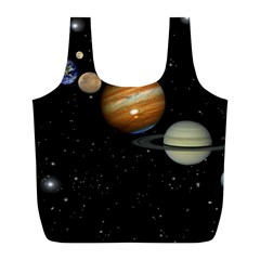 Outer Space Planets Solar System Full Print Recycle Bags (l)  by Sapixe