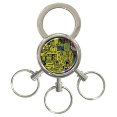 Technology Circuit Board 3-ring Key Chains by Sapixe