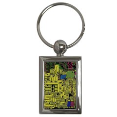 Technology Circuit Board Key Chains (rectangle)  by Sapixe