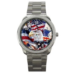 United States Of America Images Independence Day Sport Metal Watch by Sapixe