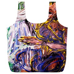 Dscf1627 - Old Harpist Full Print Recycle Bags (l)  by bestdesignintheworld