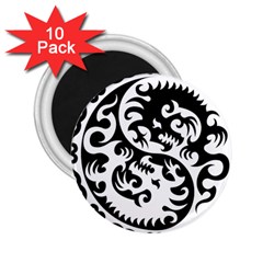 Ying Yang Tattoo 2 25  Magnets (10 Pack)  by Sapixe