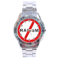 No Racism Stainless Steel Analogue Watch by demongstore