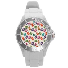 Macaron Macaroon Stylized Macaron Round Plastic Sport Watch (l) by Sapixe