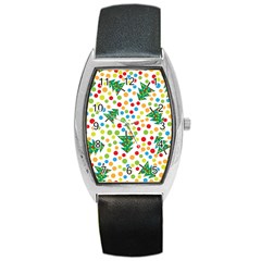 Pattern Circle Multi Color Barrel Style Metal Watch by Sapixe