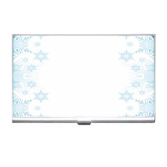 The Background Snow Snowflakes Business Card Holders by Sapixe