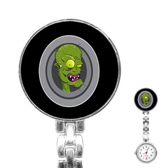 Zombie Pictured Illustration Stainless Steel Nurses Watch by Sapixe