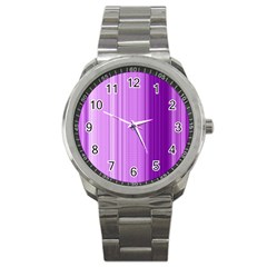 Background Texture Pattern Purple Sport Metal Watch by Sapixe