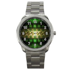 Fractal Art Digital Art Sport Metal Watch by Sapixe