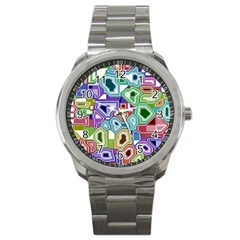 Board Interfaces Digital Global Sport Metal Watch by Sapixe